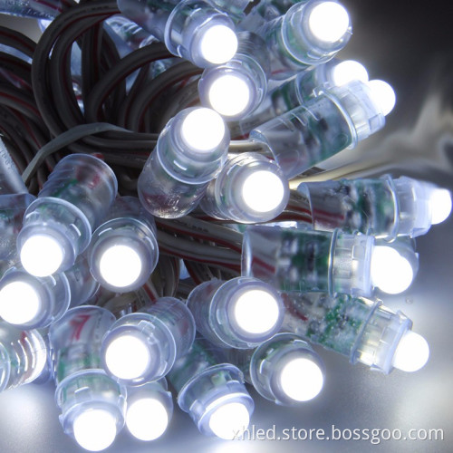 WHITE 12mm DC12V 0.12W Pixel Lighting Waterproof Outdoor IP67